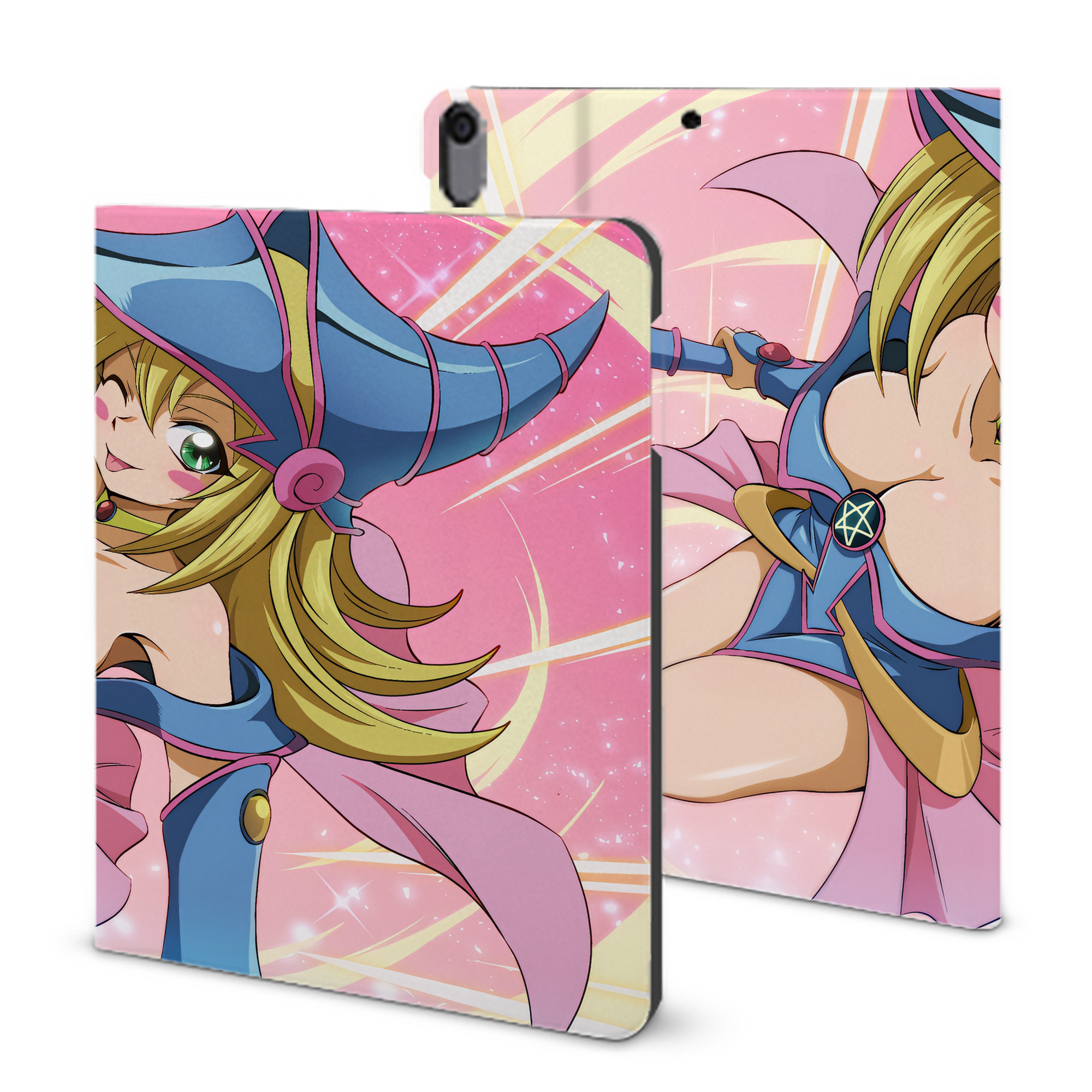 （画像用） 遊☆戯☆王 Yu-Gi-Oh! IPad ケース ブック型 PUレザー TPU 耐衝撃 軽量 薄型 ペン収納なし 全面保護 IPad 各モデル対応